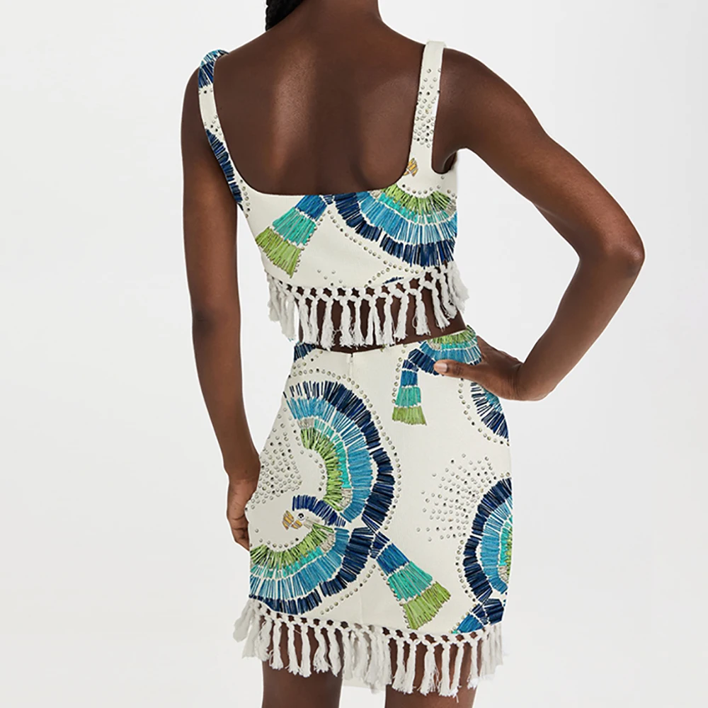 Fashion Print Vintage Bathing Suit two Piece Swimsuit Designer Swimwear Separate Bandeau High Waist Bikini Summer Beachwear Slim