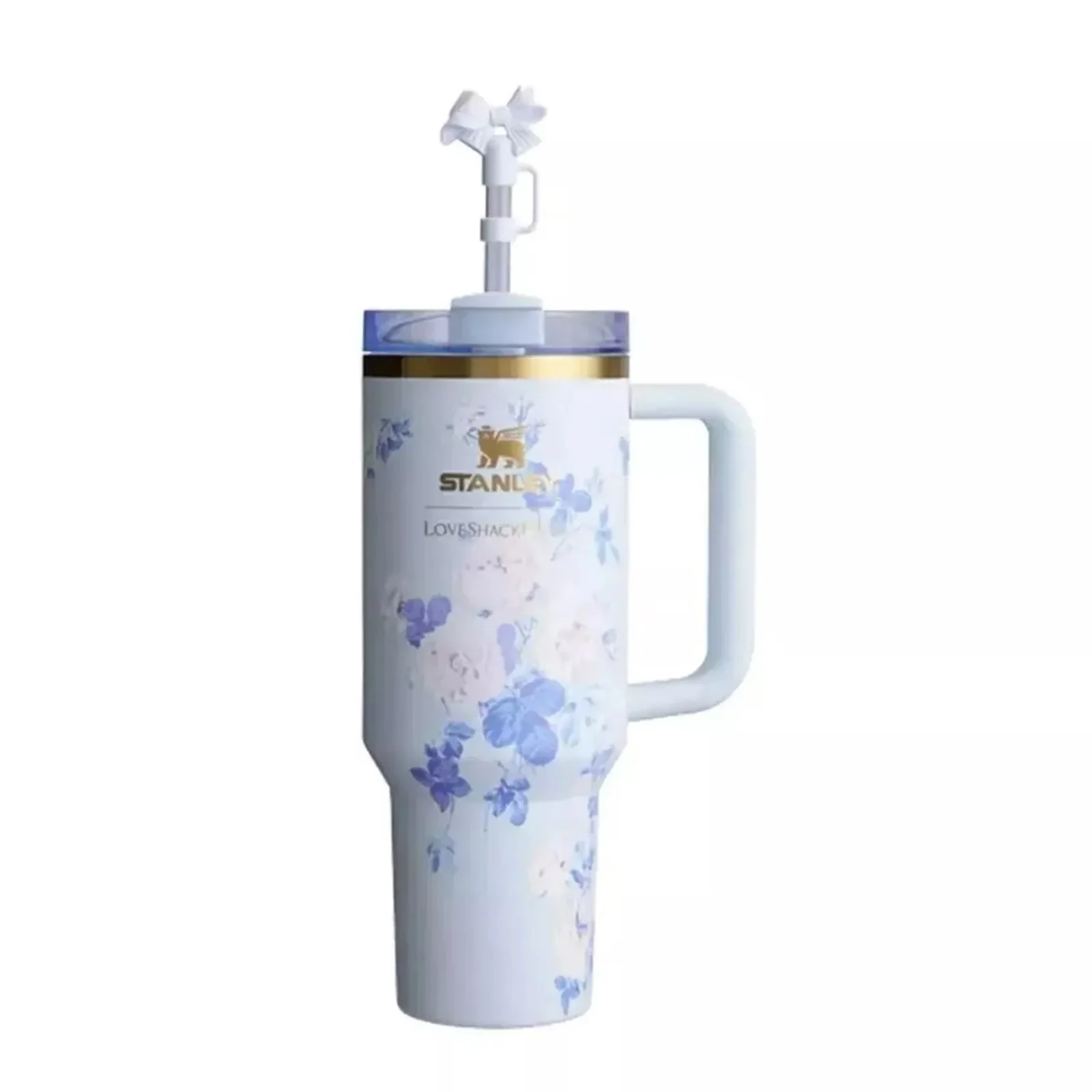 Стакан из нержавеющей стали LoveShackFancy Stanley на 40 унций синий