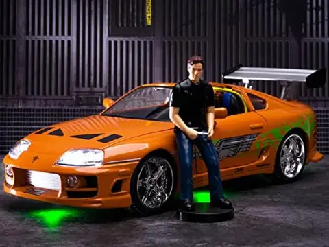 JADA TOYS Fast Furious 1995 Toyota Supra оранжевая с подсветкой 1/18