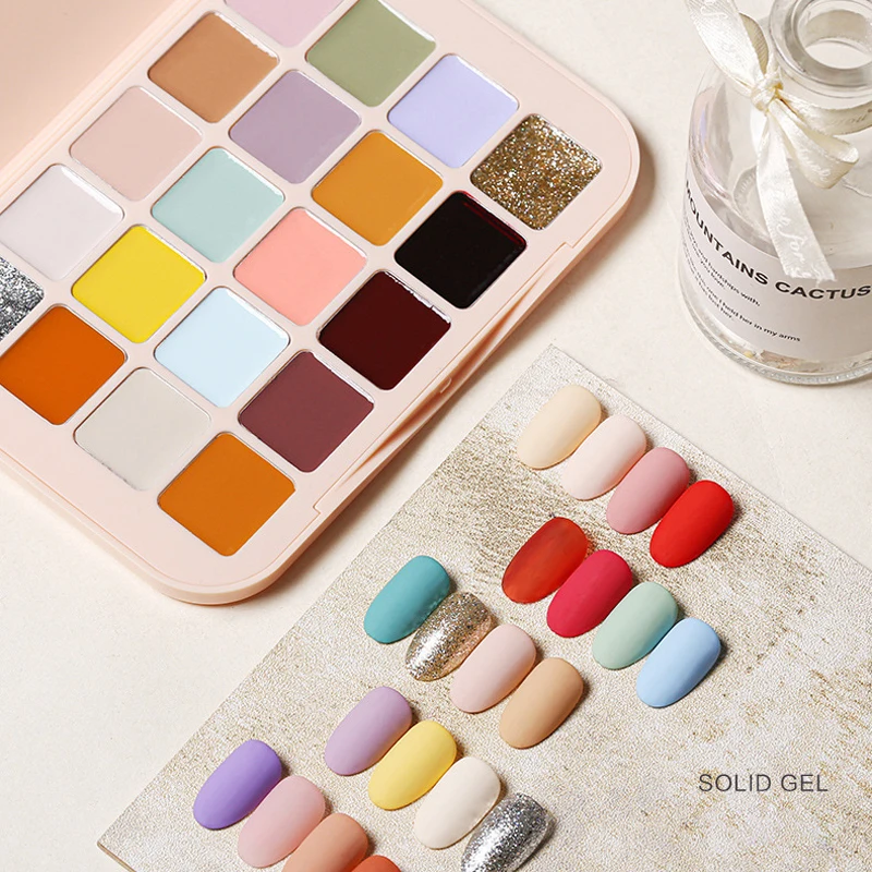 

Cream Mud Gel Nail Polish Set Semi Permanent Solid Gel Polish Palette Canned Gel Varnish Kit Nail Supplies For Prodessionals