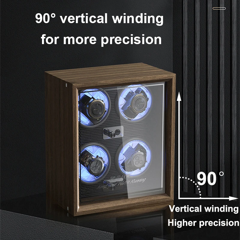 Wood Watch Winder High-End 2 4 6 Slot Automatic Watches Box with Mabuchi Motor Watch Cabinet Clock Storage Box