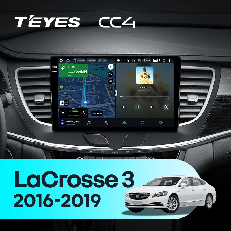 Фото TEYES Тиайс CC4 Штатная магнитола For Бьюик Лакросс 3 поколение For Buick LaCrosse 3 2016 - 2019 автомагнитола 2 DIN DVD GPS CarPlay Android Auto мультимедиа автомобиля головное Android магнитола №2