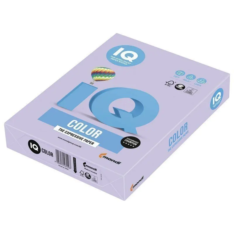 IQ Color Бумага А4 160 г/м2 250 л умеренно-интенсив бледно-лиловая 110827 |