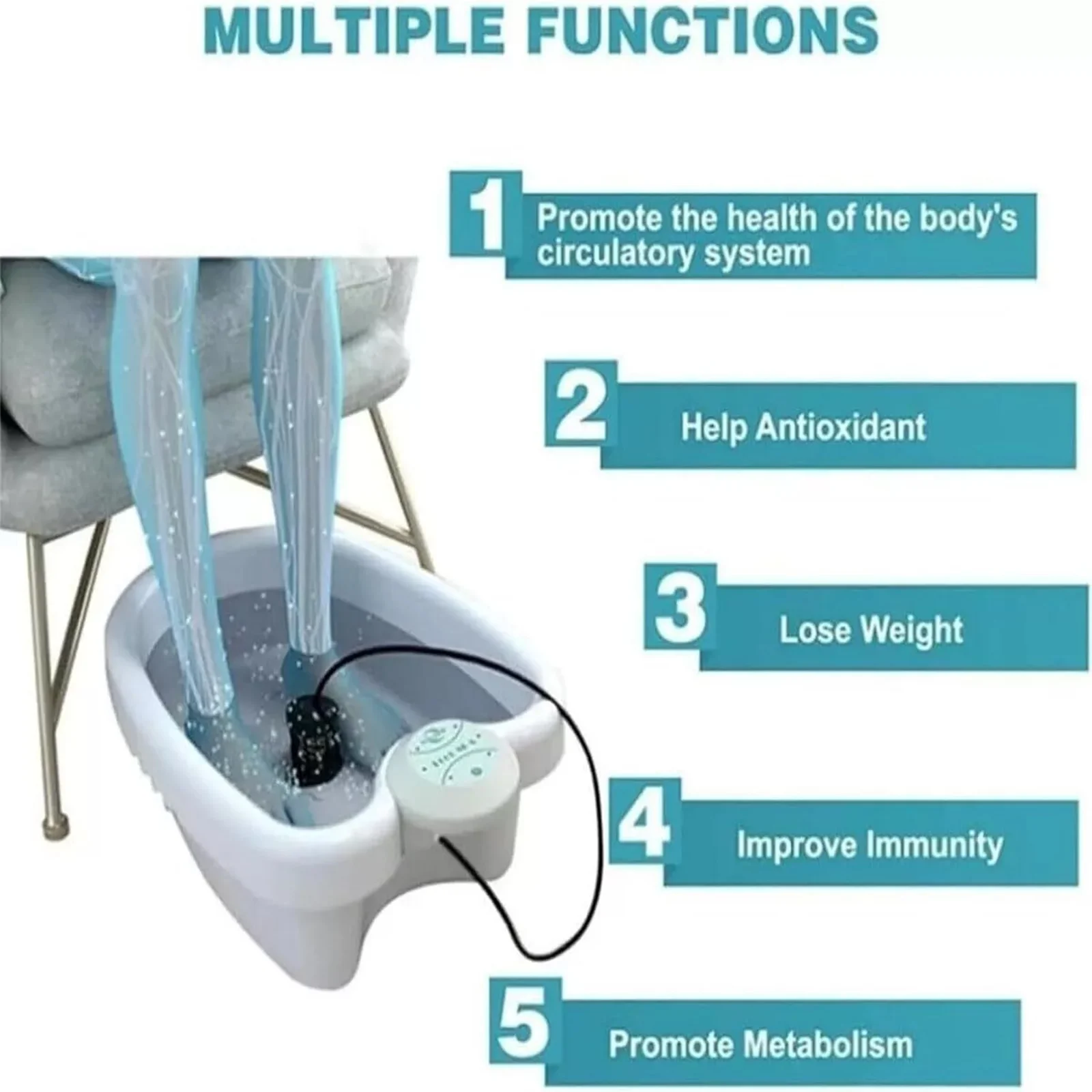 Ионная детоксикация для ног в Спа-салоне Домашняя ванна выберите тип вилки