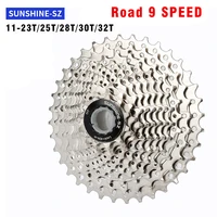 sunshine 9 speed 11 2325283032t sprocket freewheel road bicycle flywheel road bike hg cassette folding bike cycle cassette