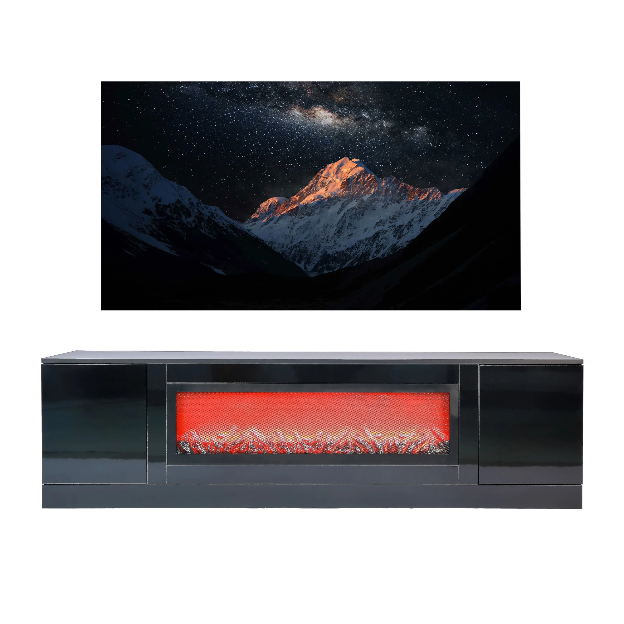 With Insert Fireplace Without Remote And Heating Living Room Furniture