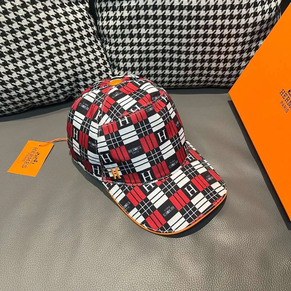 HERMÈS Style Copy1:1 Модные Новые БейсБолок КлассичесКие Простые С ВышиВкой В КлетКу