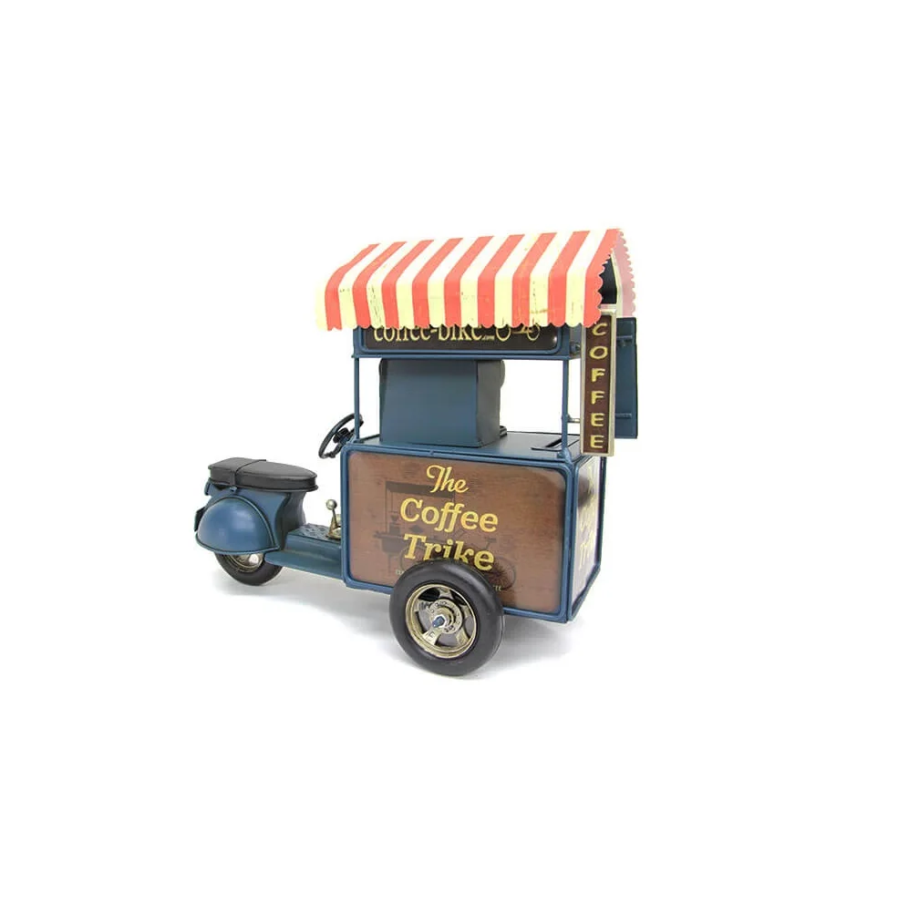 Кофейная тележка винтажная металлическая 27 см декоративная коллекционная