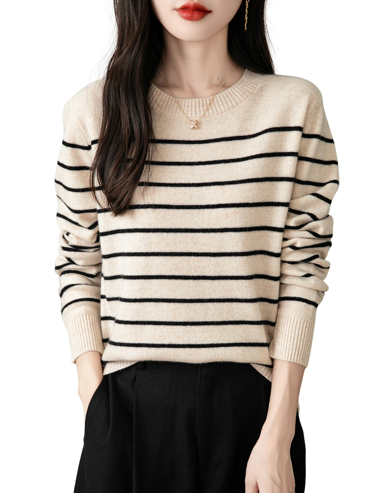 Размер ЕС женский свитер из 100% мериносовой шерсти осень-зима 2024 водолазка