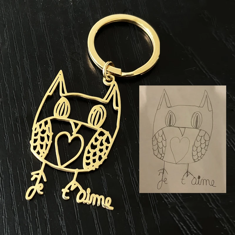 Брелок для детского рисования на заказ индивидуальный логотип брелок из