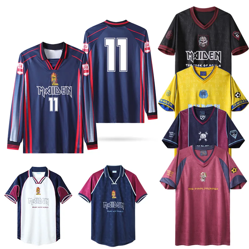 Футболка в стиле ретро майка Эдди Стива Гарри футболка панк из тяжелого металла -