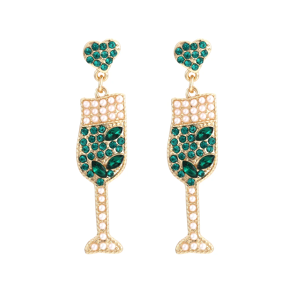 

New Crystal Imitation Pearls Earrings For Women Girls Fashion Exquisite Shiny Drop Earrings Party Jewelry Gifts