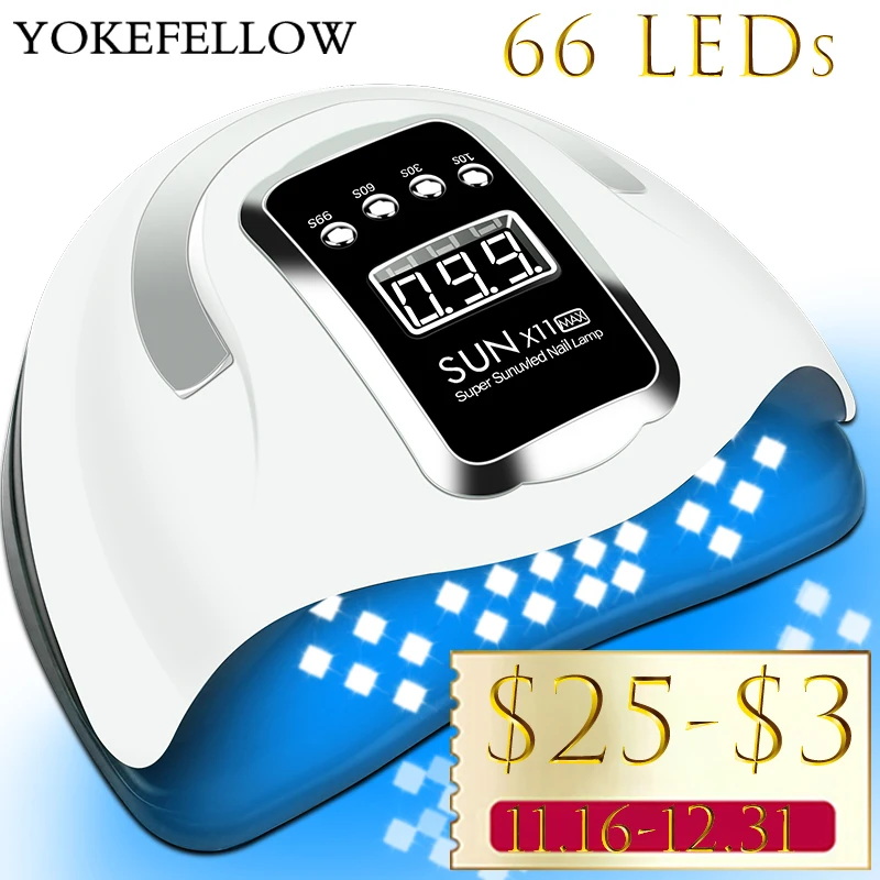 

66LEDsUV LED Nail Lamp for Curing Gel Nail Polish With Motion Sensing Professional Drying Nail Lamp for Manicure Salon Equipment