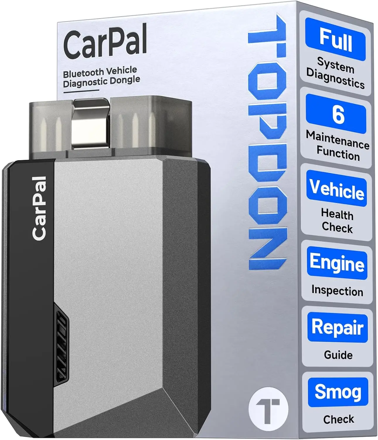 

TOPDON Carpal OBD2 сканер для автомобиля, инструмент для диагностики всех систем, проверка здоровья автомобиля, проверка смога, проверка батареи, IOS Android BT 5,0
