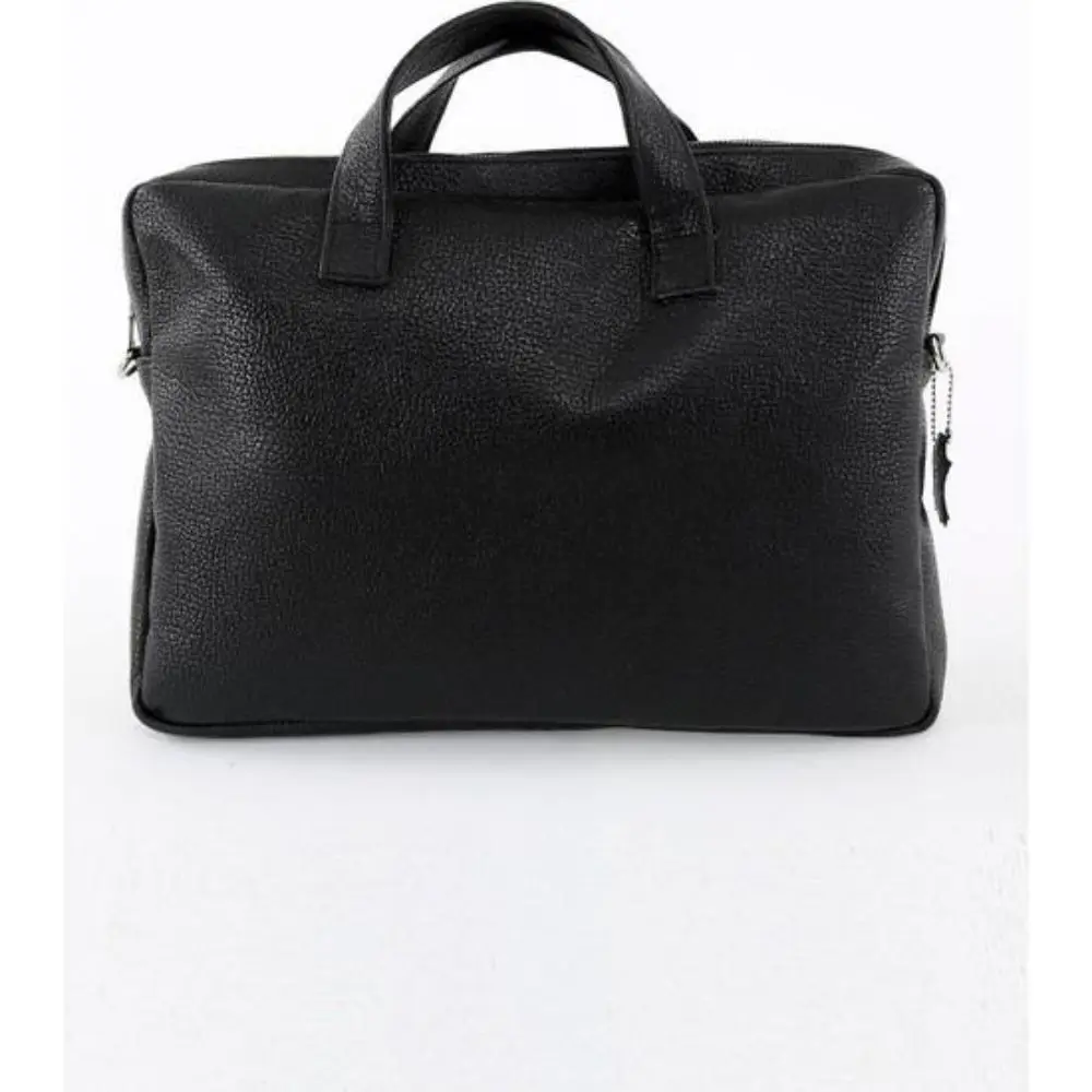 Genuine Leather Black Unisex Laptop and Briefcase