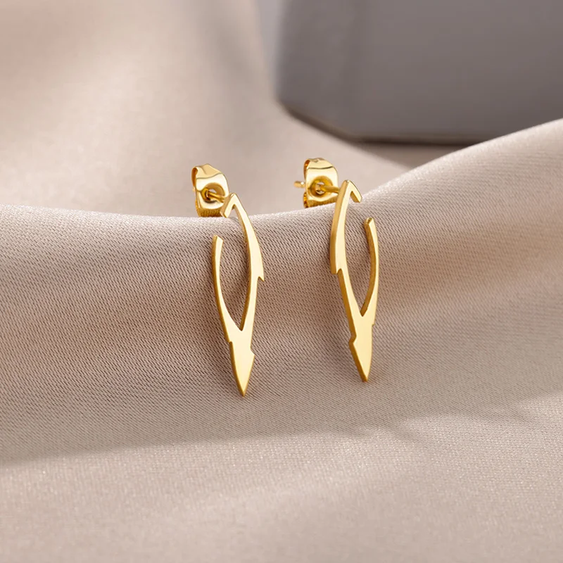

Totem Tattoo Stud Earrings For Women Stainless Steel Plated Vintage Religious Earring Fashion 2022 Jewelry collares mujer