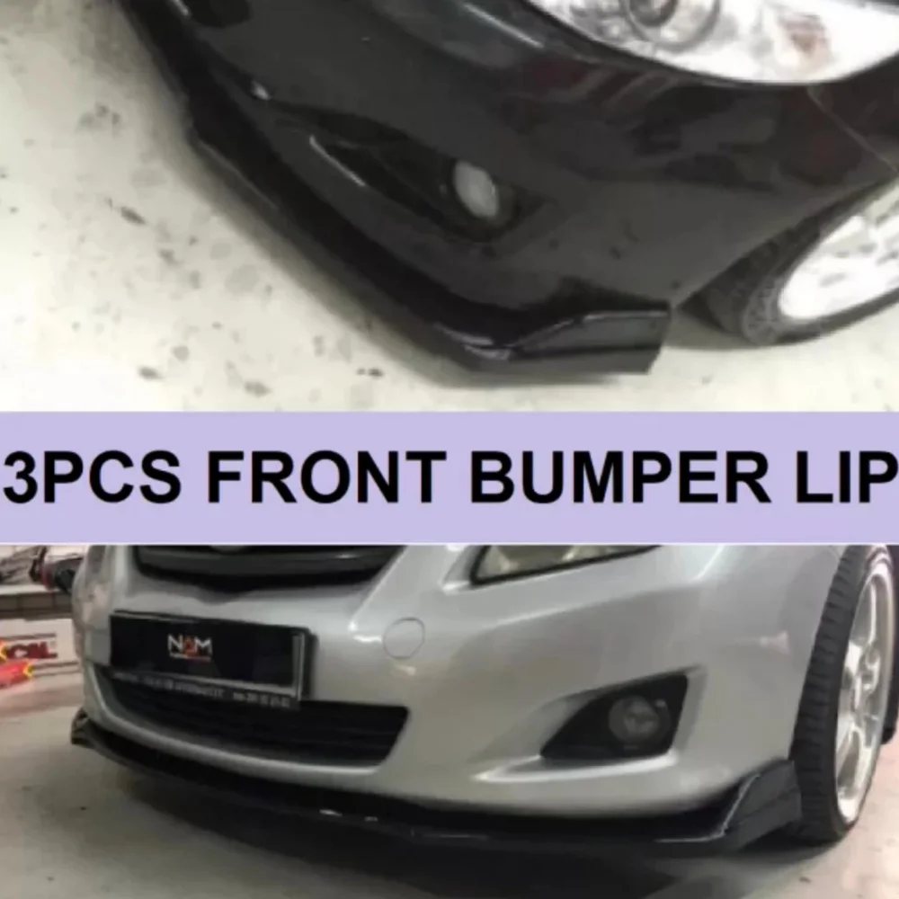 

3 Pcs Front Bumper Lip For Toyota Corolla 2009 2014 Body Kit Car Accessories Spoiler Splitter Diffuser Bumper Exterior Parts
