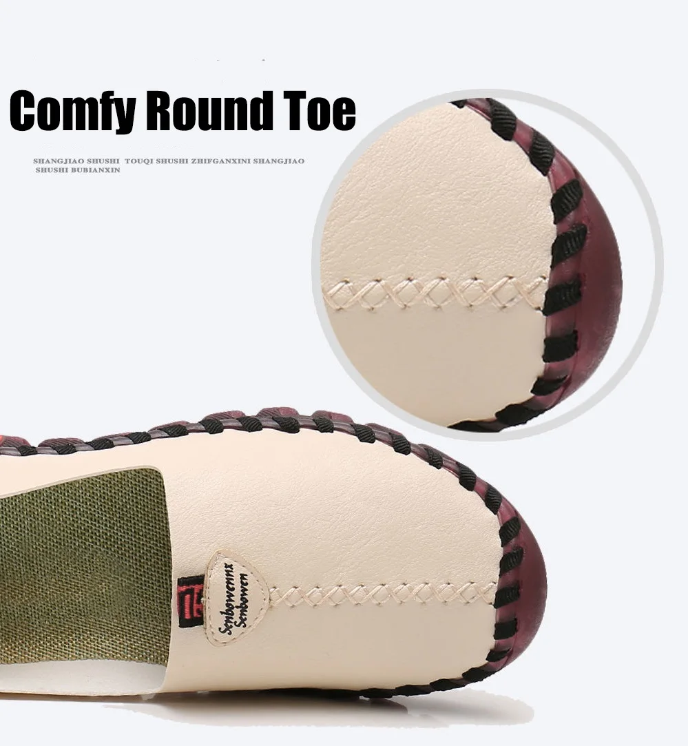 Drop Shipping White Cushion Loafers Women's Comfy Autumn Shoes Woman Flats Red Soft Moccasins Women Slip On Driving Shoes Loafer