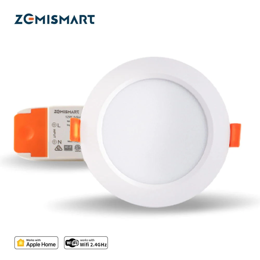 Zemismart – lampe de plafond LED intelligente, spot lumineux circulaire à intensité réglable, wi-fi, RGBCW, 2.5/3.5/4 pouces, avec Siri, Alexa et Google Home