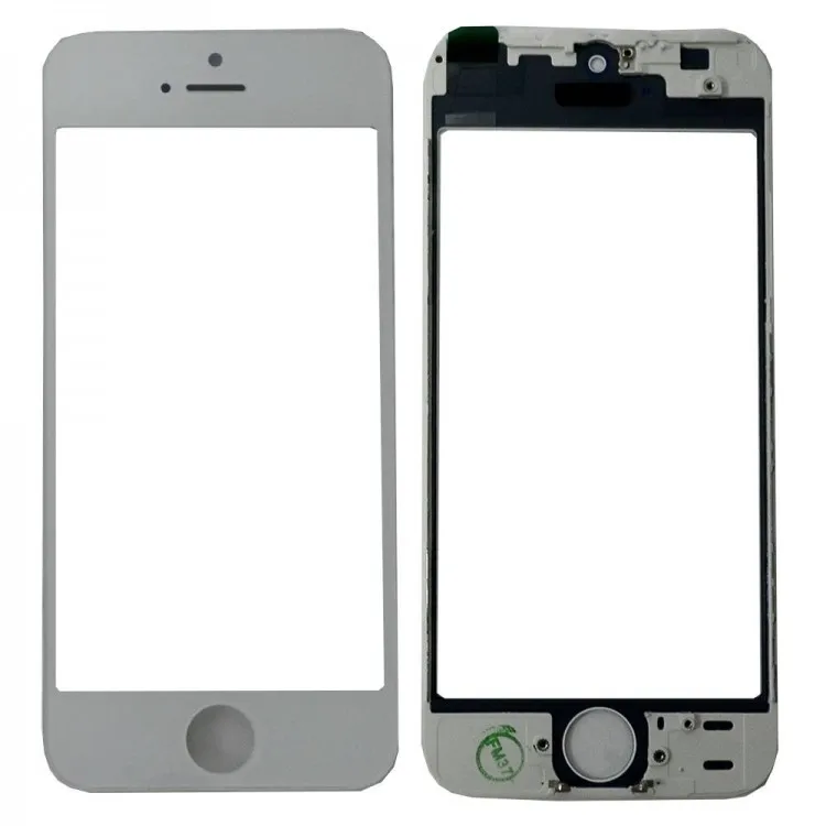 Стекло для iPhone 5S + OCA рамка белый (олеофобное покрытие) orig Factory |