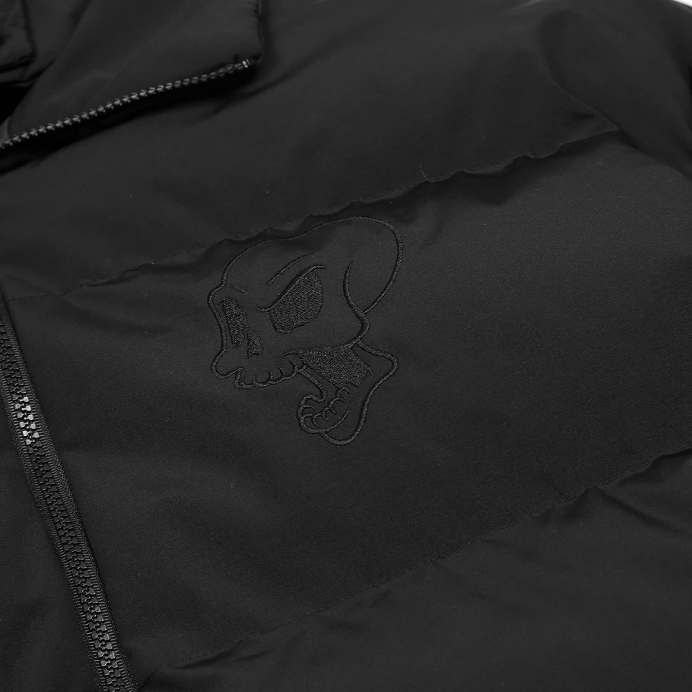 Men Women Hip Hop Parka Embroidered Skull Streetwear Little Devil Designer Hood Padded Jacket Coat Harajuku Winter Outwear 2022