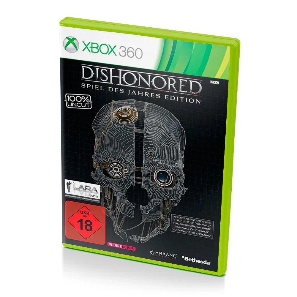 Dishonored Game of the Year Edition (Xbox 360 б/у только немецкий язык) язык |