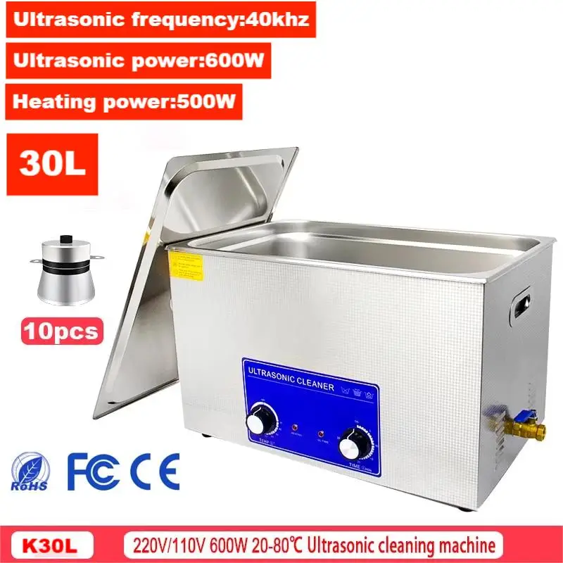 

1.3L 2L 3.2L 6L 10L 15L 30L Knob Digital Panel Ultrasonic Cleaner 40kHz High Frequency Ultrasonic Cleaning Machine For jewelry