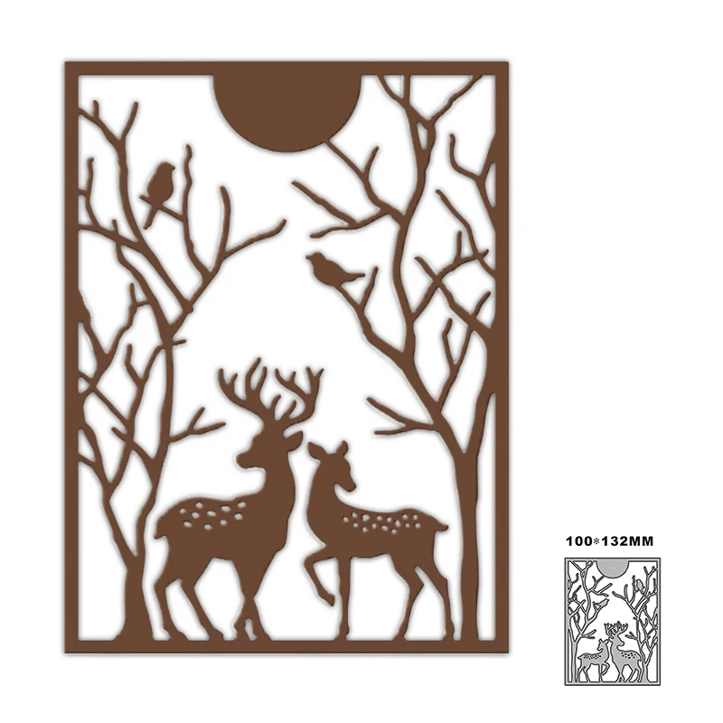 

2022 новый металлический режущий штамп в форме оленя используется для обработки бумаги и печати визитных карточек