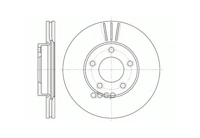 Диск Торм. Пер.Вент.[277,9x25] 5 Отв. Mazda 3/5 1.3-2.2 03 Road house арт. 6671.10