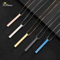 2022 hot fashion geometric men pendant necklace hip hop stainless steel rectangle pendant men necklace women party jewelry gift