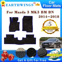 car floor mats for mazda 3 bm bn mk3 20142018 mazda3 sedan and hatchback rugs footpads carpet panel pad foot pads accessories