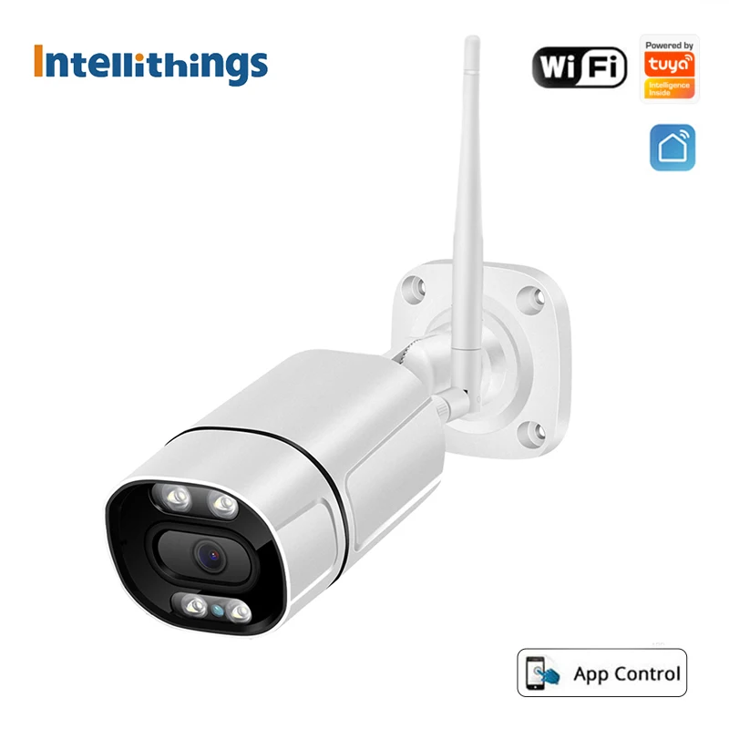 Камера Наружного видеонаблюдения Tuya Smart Life IP-камера безопасности Wi-Fi с датчиком