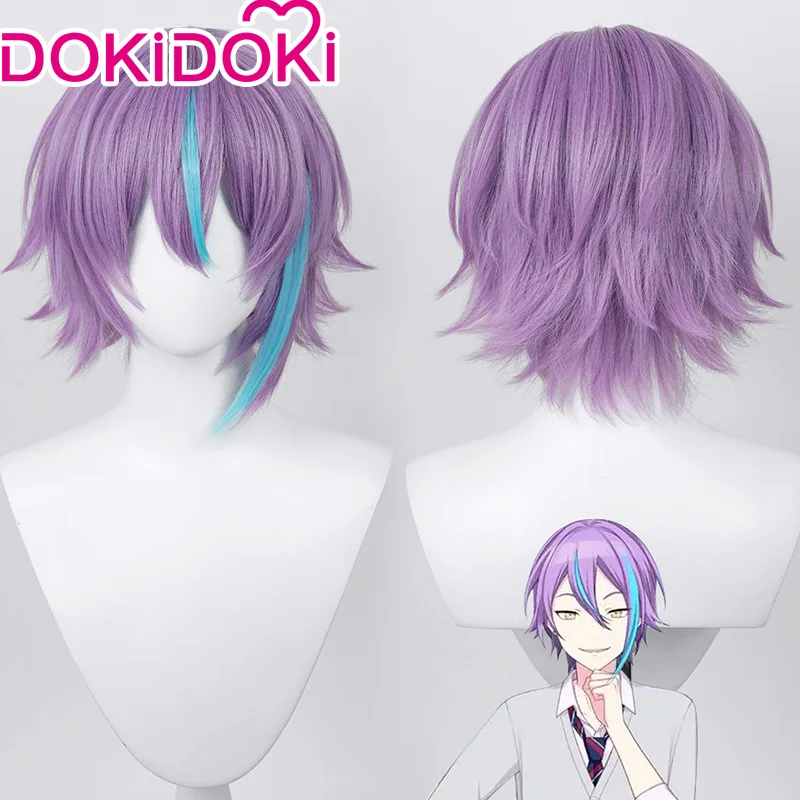 

DokiDoki Project Sekai цветная сцена! Подвиг. Парик для косплея Kamishiro Rui, термостойкий, с фиолетовыми волосами