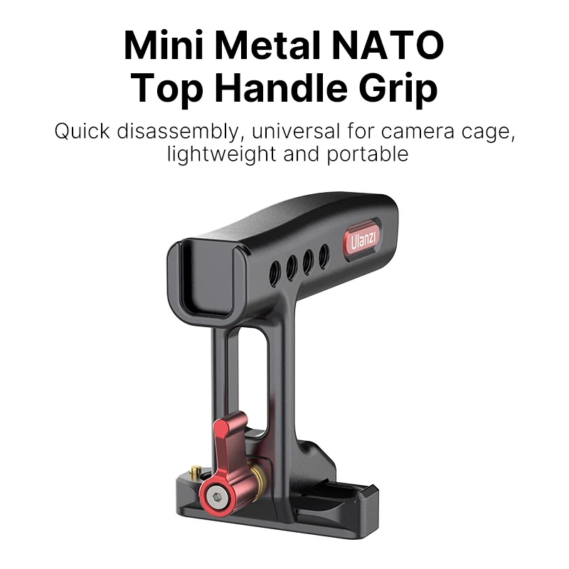 

Ulanzi Mini NATO Top Handle DSLR Cold Shoe Handle for Light Weight Camera Cold Shoe for LED Light Magic Arm