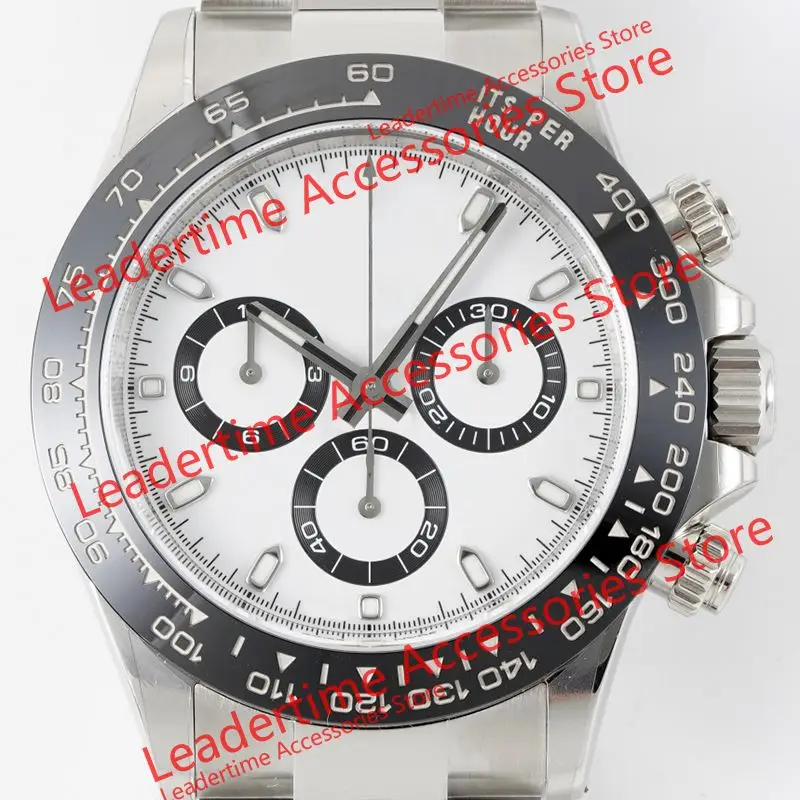 

Clean Daytona 116500 White Dial,Hand Set, 904L Stainless Steel Watch Case For 4130 Movement Aftermarket Watch Parts