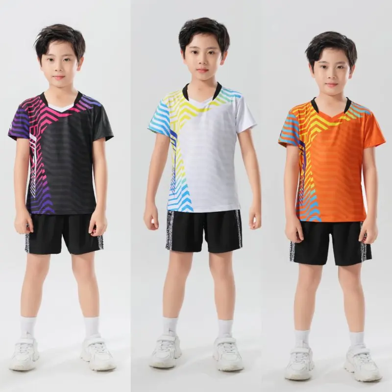 2022 Badminton Shirts Child Boys Girls Tennis Shirt Sports Clothes Quick Dry Table Tennis Kid T-Shirt Youth Uniform
