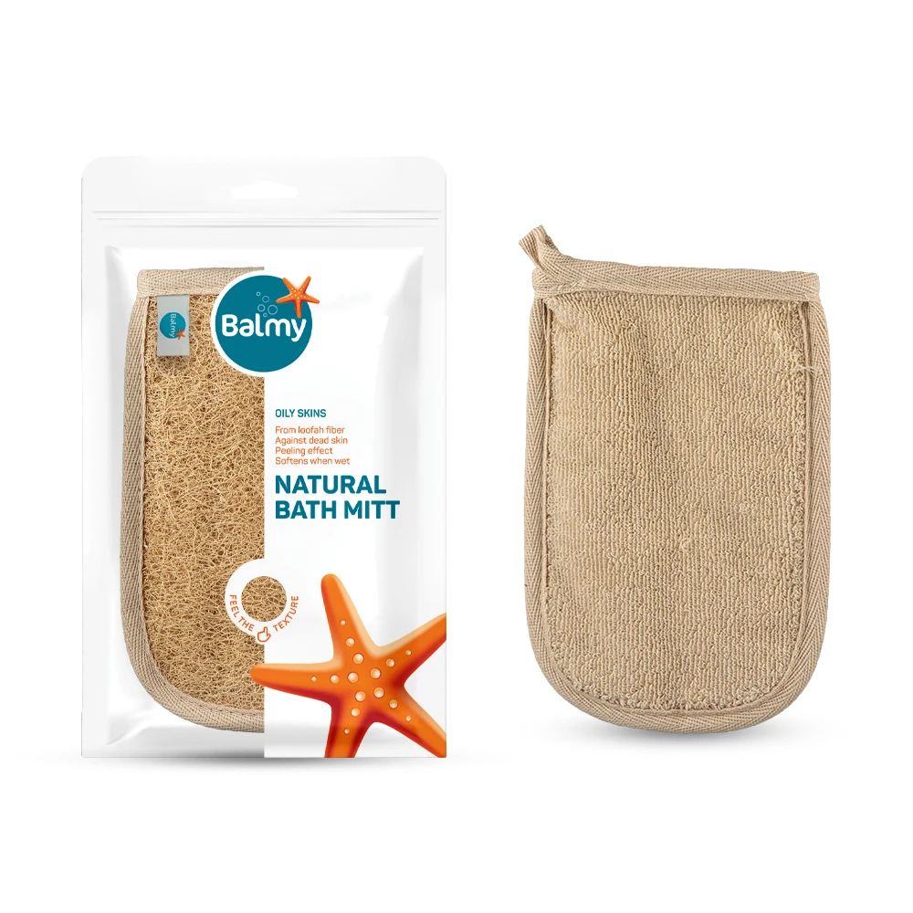 Natural Pumpkin Bath Pouch Mitt Exfoliating & Anti-Dead Skin