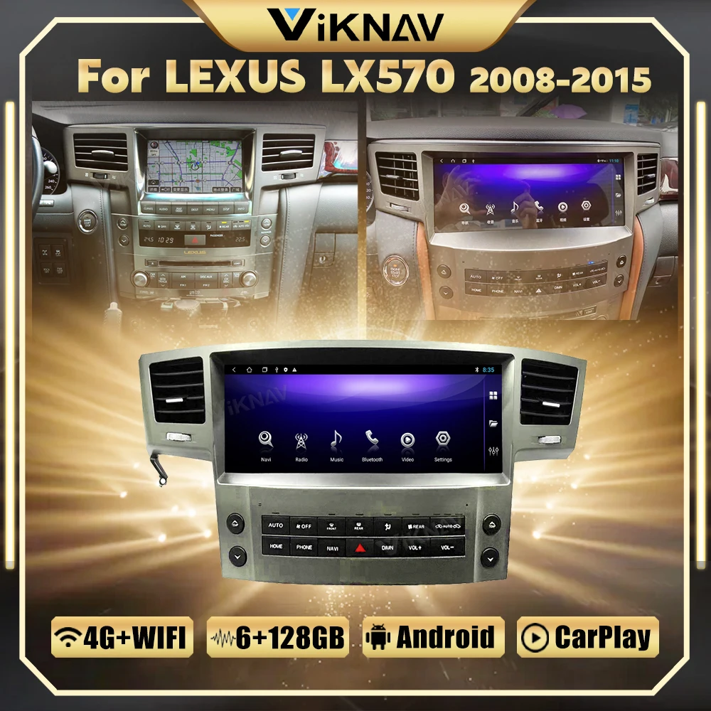 

Автомобильный радиоприемник 12,3 дюймов Android 10 для LEXUS LX570 2008-2015 GPS-навигация мультимедийный плеер аудио Blu-Ray экран головное устройство 2 Din
