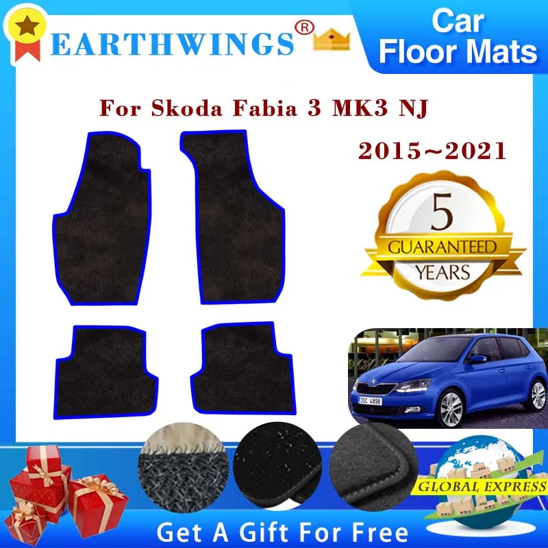 Фото Автомобильные коврики для Skoda Fabia 3 MK3 NJ 2015 2016 2017 2018 2019 2020 2021, коврики, коврики, крышка, автоаксессуары, запчасти №1