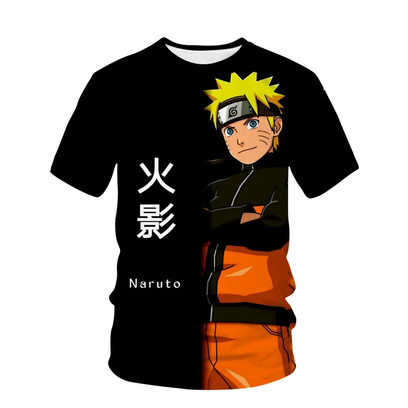 

Novelty Cartoon Anime Naruto T-Shirt Kids T-Shirt Summer Fashion Men's T-Shirt Stretch Fabric Breathable Short Sleeve T-Shirt