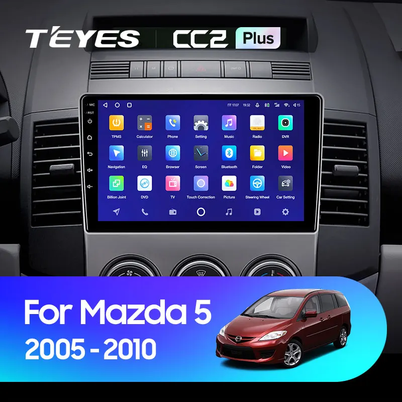 TEYES CC2L и CC2 Plus Штатная магнитола For Мазда 5 2 CR Mazda 2005 - 2010 Android до 8-ЯДЕР 6 + 128ГБ 16*2EQ DSP 2DIN