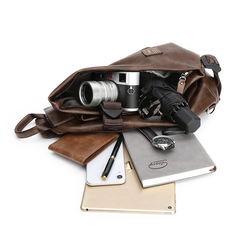 Goldencamel Men Bag Genuine Leather Chest Bag for Men Multifunctional Sports Bags Waterproof Men's Wallet Men Waist Running Bags