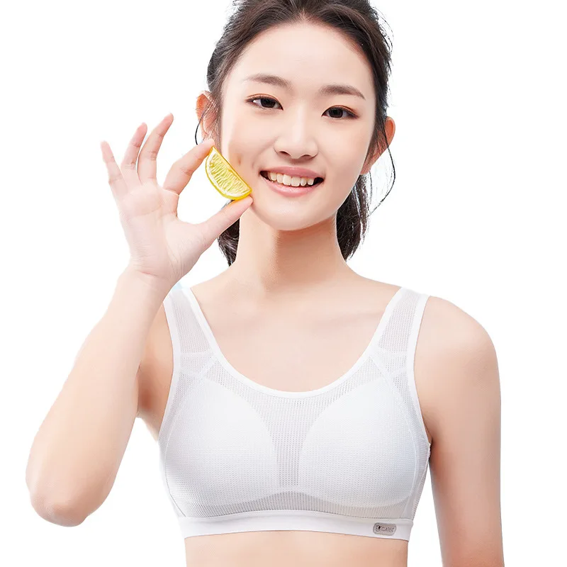 

Teens Girls Sports Vest Bra Puberty Gym Underwear Thin Wireless Teenager Sport Bras with Chest Pad Young Girls Training Bra