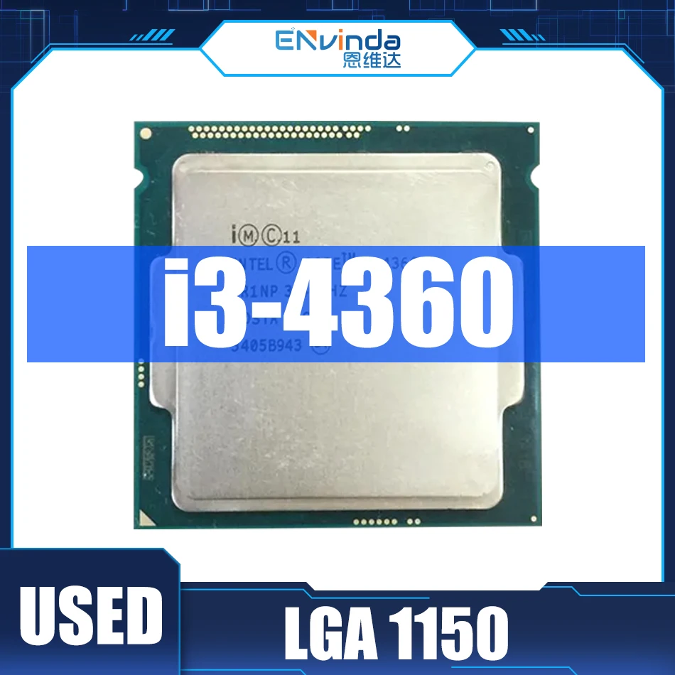 

Оригинальный б/у процессор Intel I34360 SR1PC 3,7 ГГц двухъядерный четырехпоточный строковый процессор 4M 54W LGA 1150 для материнской платы B85 H81