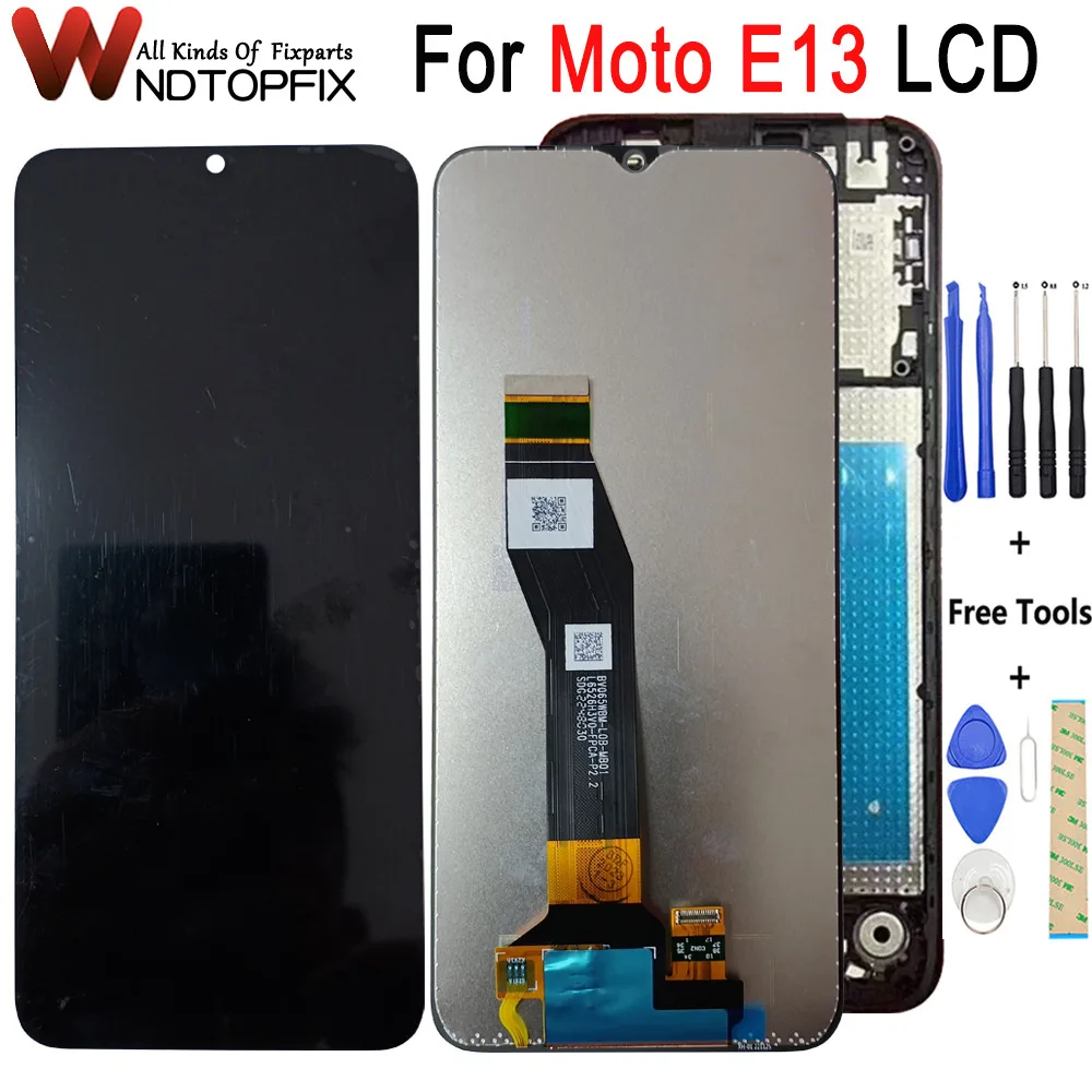 

ЖК-дисплей 6,5 дюйма для Motorola Moto E13, сенсорный экран с дигитайзером в сборе, запасные части, высококачественный ЖК-экран для Moto E13