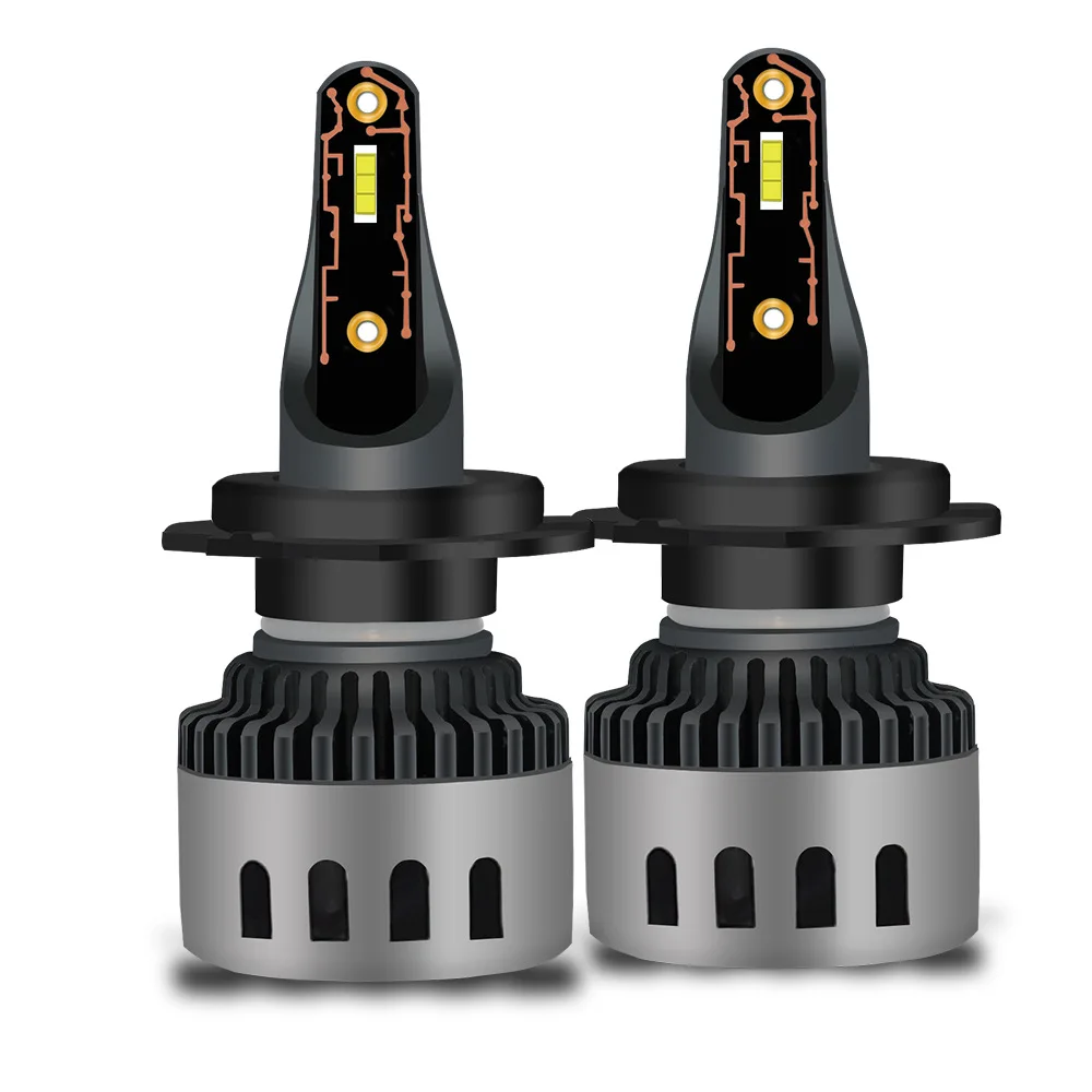 

Two CSP LEDs H1 H3 H7 H4 H13 H11 9004 880 9007 Car Headlight Bulbs 50W 6000K 12V 6000LM 200M Lighting Range