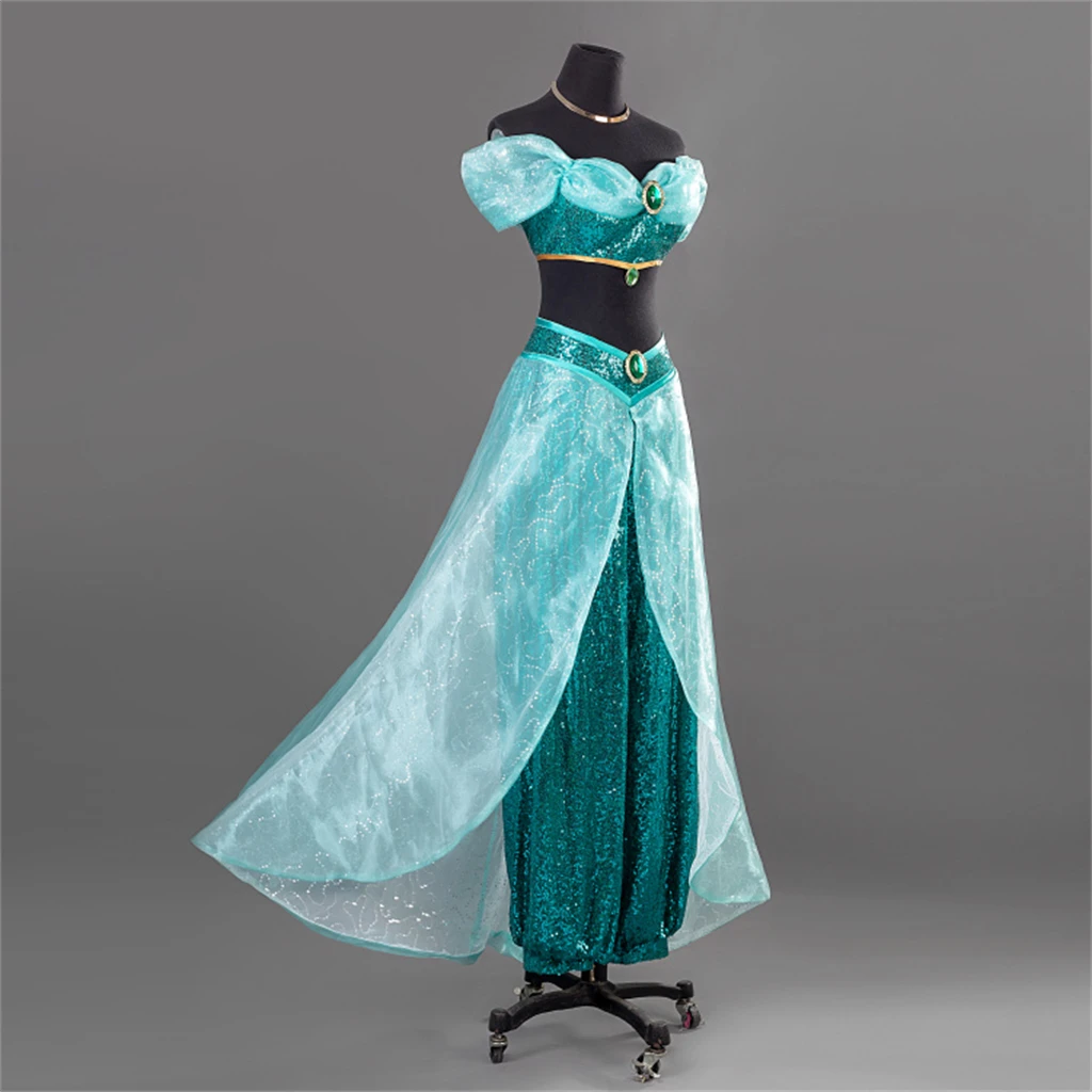 Aladdin платье принцессы жасмин Косплей Костюм Аладдин и волшебная лампа девочка