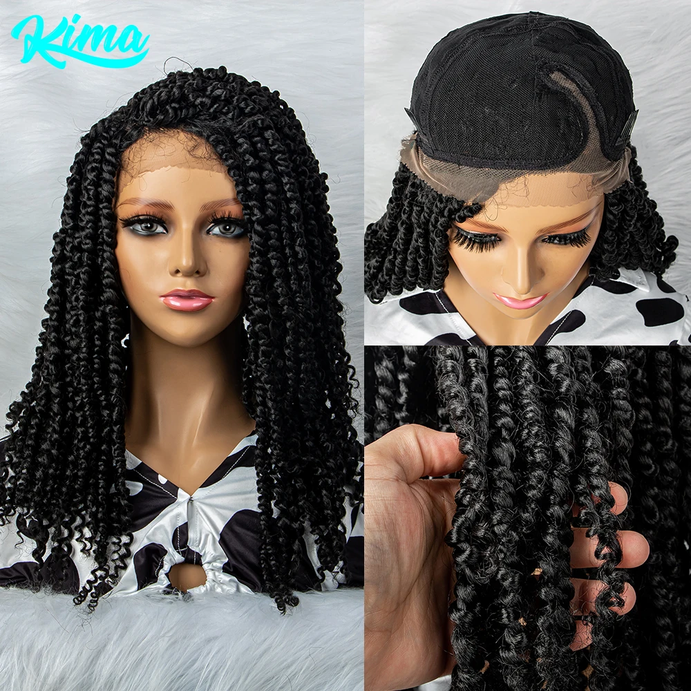 New Arrival Curly Braided Wigs Synthetic Lace Wigs Braided Wigs Crochet Dreadlocks Wigs T Part Lace Braided Wigs for Black Women