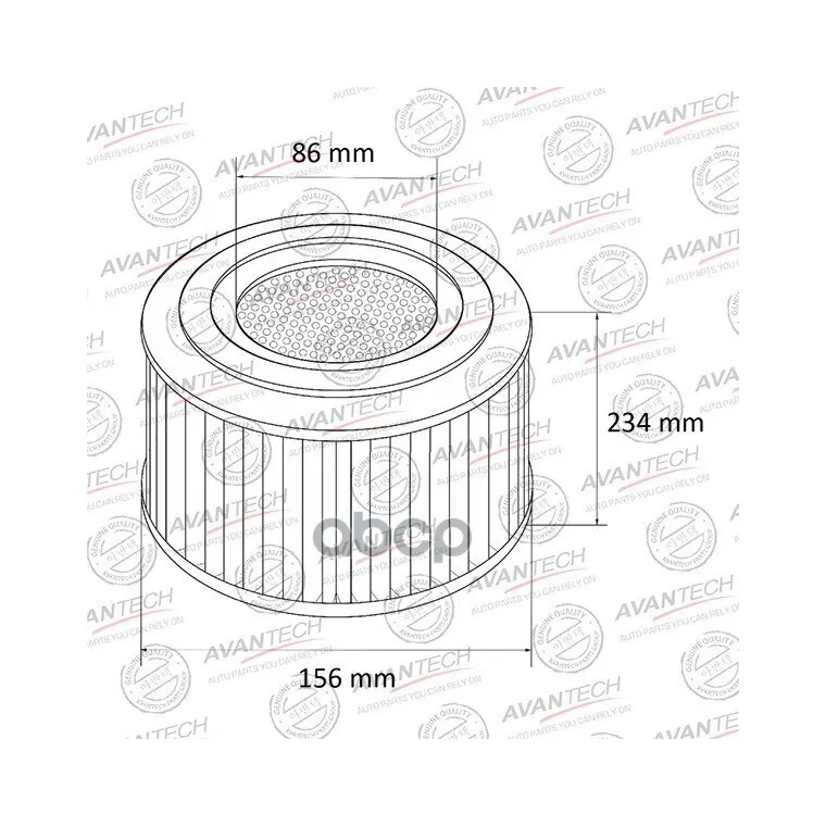 Фильтр Воздушный Avantech  Ay120-Ma011 / V9112-E214 / Wl01-13-Z40 AVANTECH арт. AF0422W