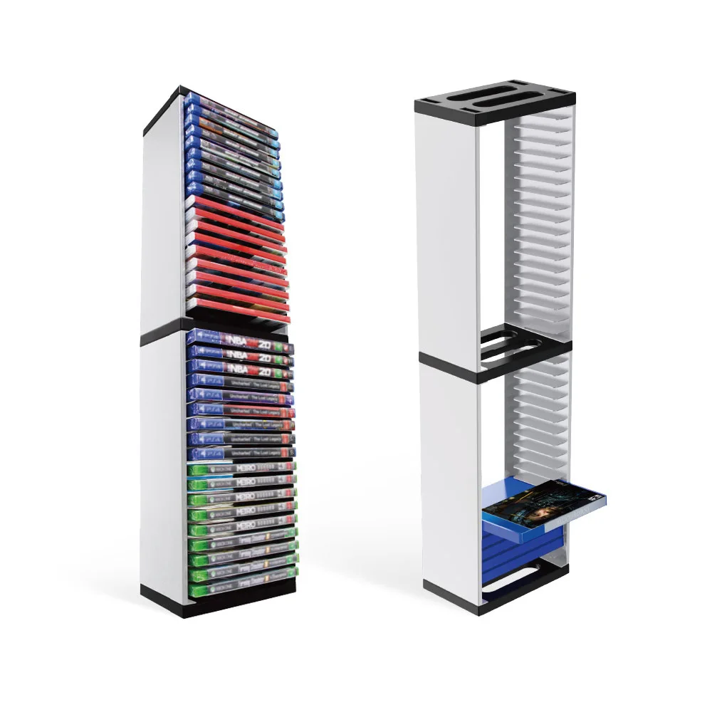 

PS5 Game Disk Card Box Storage Stand Double Layer Holder Can Hold 36 PC